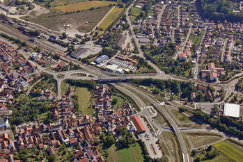 Luftbild | Beseitigung schienengleicher Bahnübergänge in Wörth am Rhein